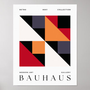 Bauhaus Retro Kunst Druck Geometrischer Poster