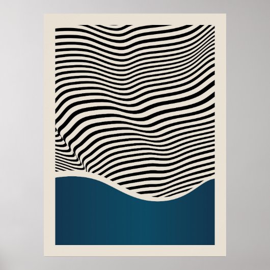 Bauhaus | Retrodesign | Blaues Poster (Vorne)