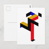 Bauhaus Running Man Poster Postkarte (Vorne/Hinten)
