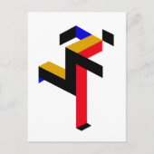 Bauhaus Running Man Poster Postkarte (Vorderseite)