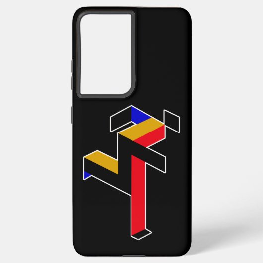 Bauhaus Running Man Poster Samsung Galaxy Hülle (Rückseite)