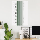 Bauhaus Sage Green Poster (Heimbüro)