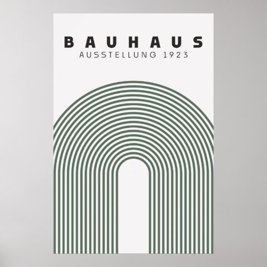 Bauhaus Sage Green Poster (Vorne)