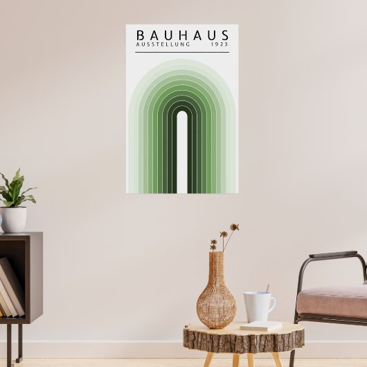 Bauhaus Sage Green Poster (Wohnzimmer 3)