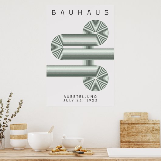 Bauhaus Sage Green Poster (Küche)