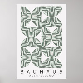 Bauhaus Sage Green Poster