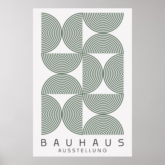 Bauhaus Sage Green Poster (Vorne)