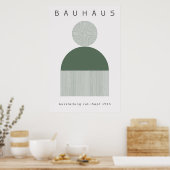 Bauhaus Salbeigrünes Poster (Küche)
