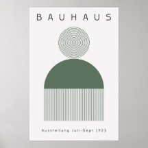 Bauhaus Salbeigrünes Poster
