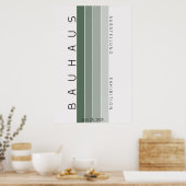 Bauhaus Salbeigrünes Poster (Küche)