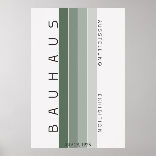 Bauhaus Salbeigrünes Poster (Vorne)