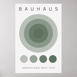 Bauhaus Salbeigrünes Poster