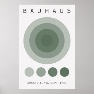 Bauhaus Salbeigrünes Poster