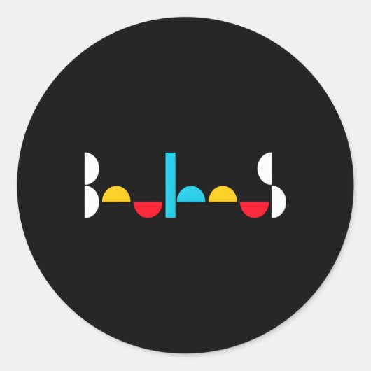 Bauhaus-Schule 1919 1933 Runder Aufkleber (Vorderseite)