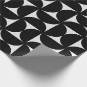 Bauhaus Schwarzes geometrisches Musterpapier Geschenkpapier (Ecke)