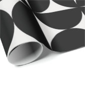 Bauhaus Schwarzes geometrisches Musterpapier Geschenkpapier (Rolleneckpunkt)
