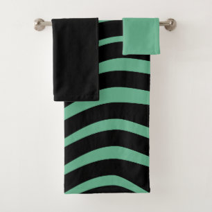 Bauhaus Seafoam Green Abstrakt Bath Handtuch Set