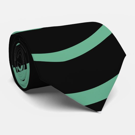 Bauhaus Seafoam Green Abstrakt Krawatte (Gerollt)