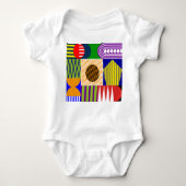 Bauhaus Shape Collage Baby Strampler (Vorderseite)