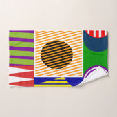 Bauhaus Shape Collage Badhandtuch Set (Handtuch)
