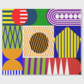 Bauhaus Shape Collage Geschenkpapier (Flach)