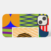 Bauhaus Shape Collage iPhone Hülle (Rückseite (Horizontal))