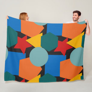 Bauhaus Shapes Fleece Blanket