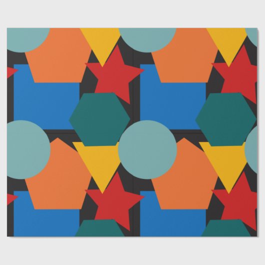 Bauhaus Shapes  Geschenkpapier (Flach)