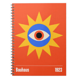 Bauhaus-Sonnenaugen-Muster Notizblock