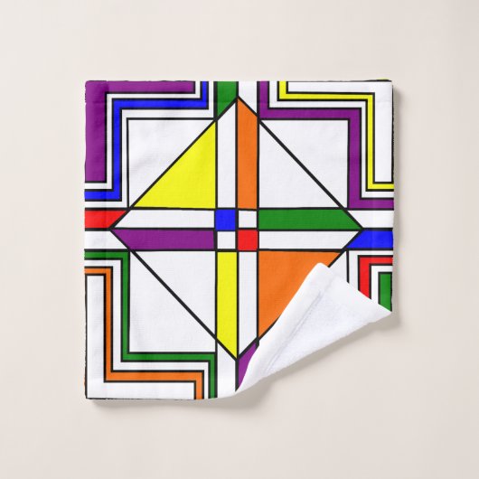 Bauhaus Stains Glass Badhandtuch Set (Waschlappen)