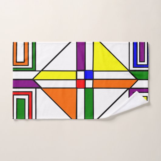 Bauhaus Stains Glass Badhandtuch Set (Handtuch)