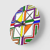 Bauhaus Stains Glass Runde Wanduhr (Winkel)