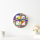 Bauhaus Stains Glass Runde Wanduhr (Zuhause)