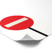 Bauhaus Stopp-Zeichen-Plakat - Bold Geometrie Wall Poster (Ecke)