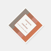 Bauhaus Striped Custom Wedding Paper Napkins Serviette (Ecke)
