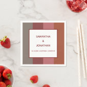 Bauhaus Striped Custom Wedding Paper Napkins Serviette (Beispiel)