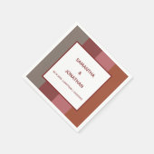 Bauhaus Striped Custom Wedding Paper Napkins Serviette (Ecke)