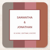 Bauhaus Striped Custom Wedding Rechteckiger Pappuntersetzer (Vorderseite)