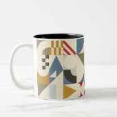 Bauhaus Style Geometrie Design Zweifarbige Tasse (Links)