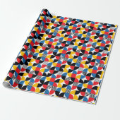 Bauhaus Style Retro Geometrie Art Geschenkpapier (Ungerollt)