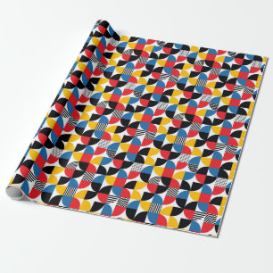 Bauhaus Style Retro Geometrie Art Geschenkpapier