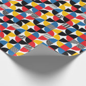Bauhaus Style Retro Geometrie Art Geschenkpapier (Ecke)