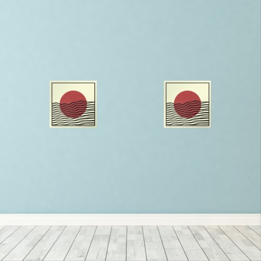 Bauhaus Style Sunset Bilderwand Sets (Holzboden)
