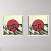 Bauhaus Style Sunset Bilderwand Sets (Vorderseite)