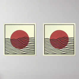 Bauhaus Style Sunset Bilderwand Sets