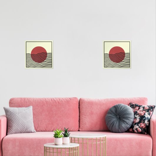 Bauhaus Style Sunset Bilderwand Sets (Wohnzimmer)
