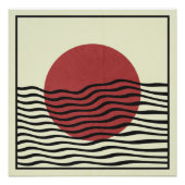 Bauhaus Style Sunset Poster (Vorderseite)