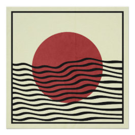 Bauhaus Style Sunset Poster