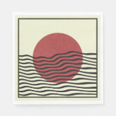 Bauhaus Style Sunset Serviette (Vorderseite)