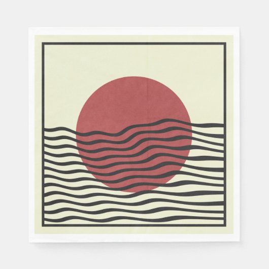 Bauhaus Style Sunset Serviette (Vorderseite)